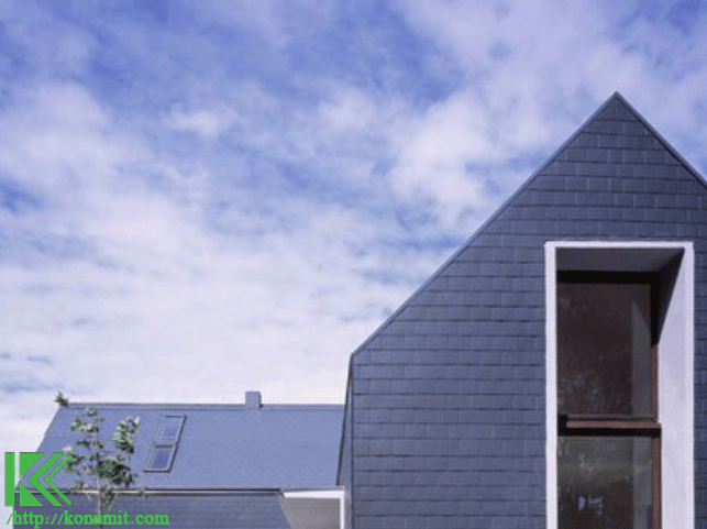 خانه ای با نمای فایبر سمنت برد رنگی